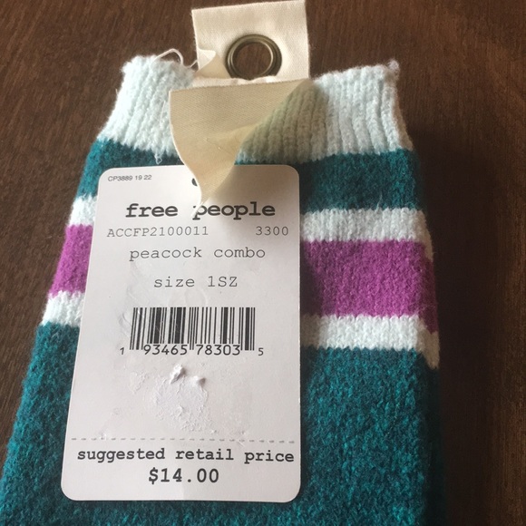 Free People Peacock Combo Cozy Socks - NWT - Picture 6 of 8